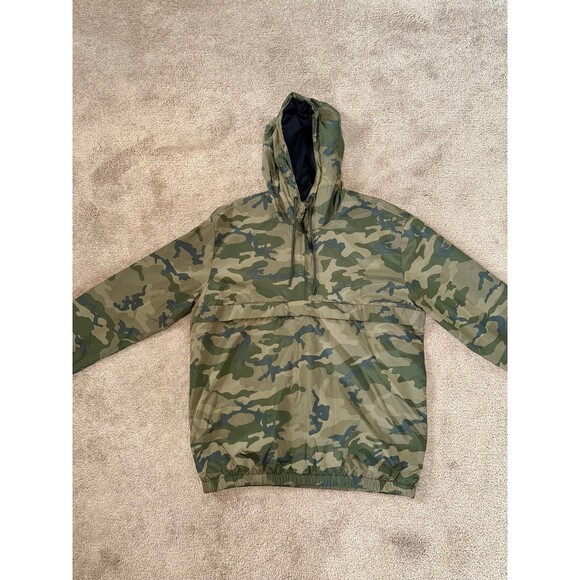 Camo Anorak Pullover – H&M Men’s Windbreaker Jacket, Size Medium - Streetwear - Picture 2 of 12